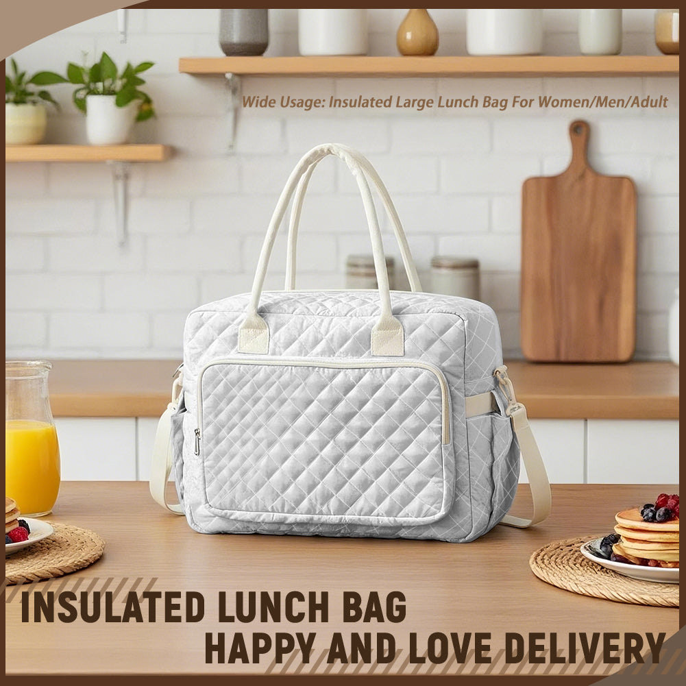 Starry Night Mountain Quilted Puffy Tote TN10