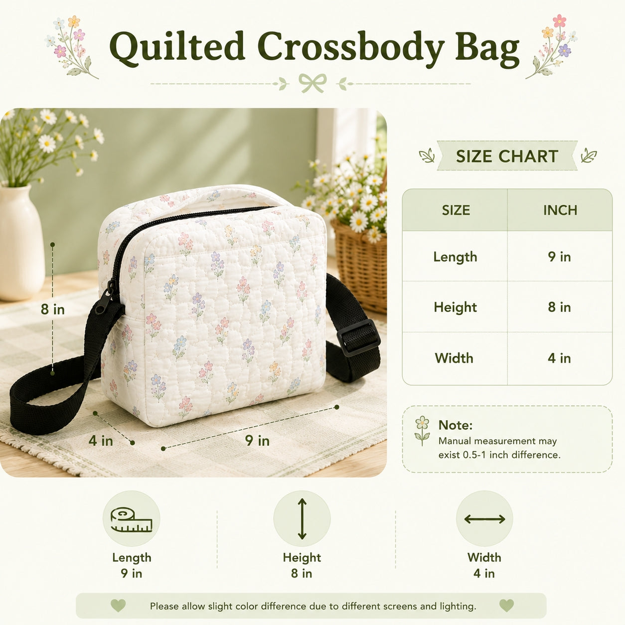 Hippie Van Quilted Crossbody Bag TP01