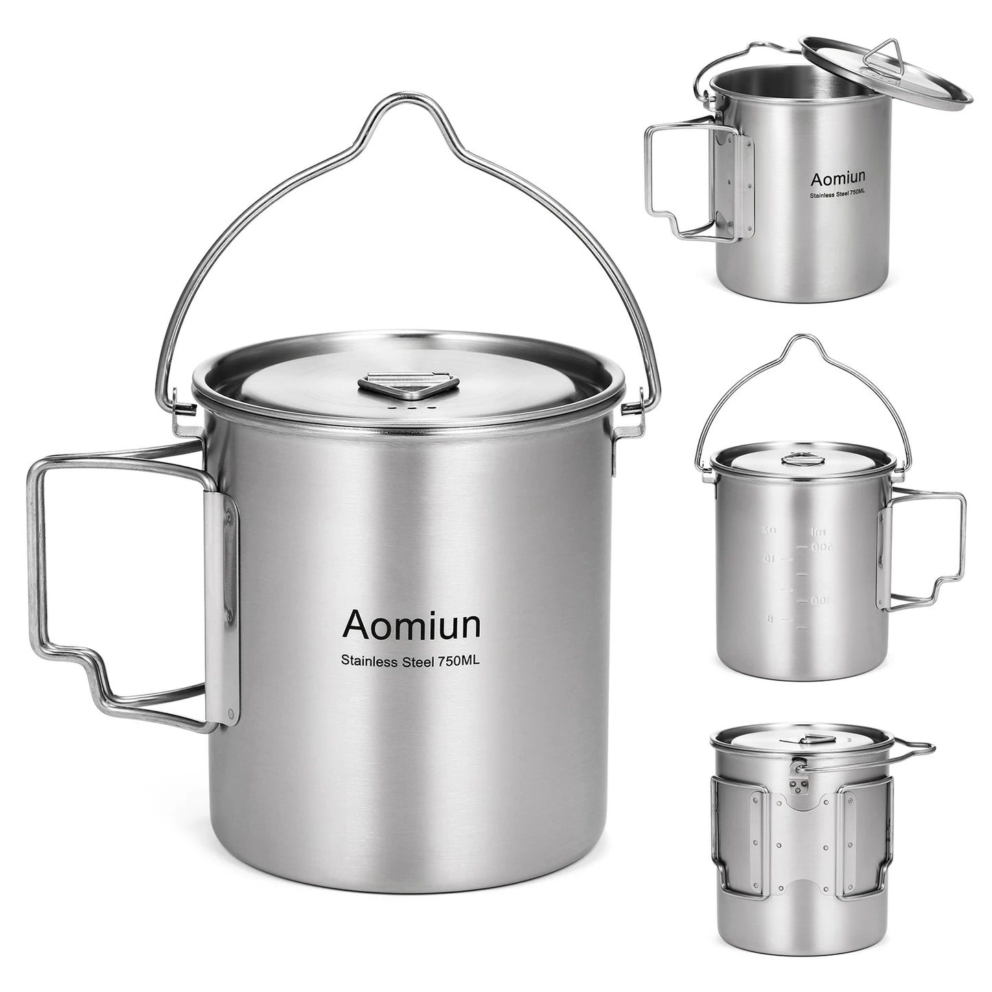 Aomiun Stainless Steel Pot - 25.4Oz / 750ml