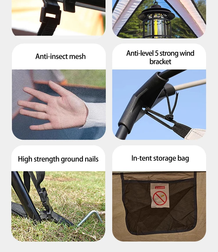 Sonuto™ Haven 8P Cabin Tent – 2 Rooms + 1 Living Space