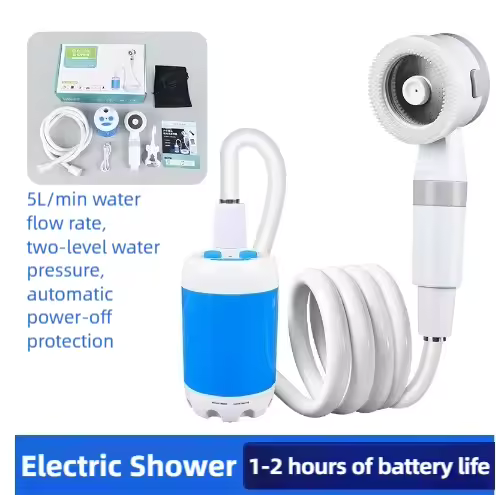 TrailFlow™ Rechargeable Portable Camping Shower Pump