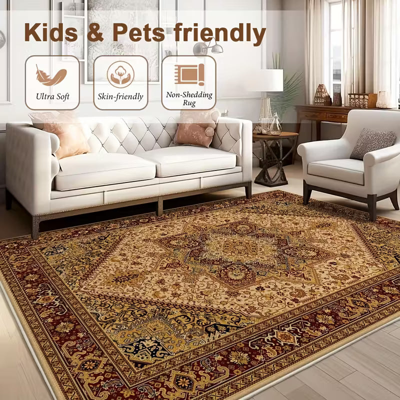Vintage Boho Persian Area Rug LD5
