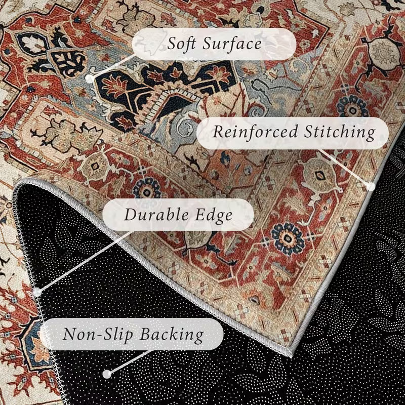 Antique Floral & Geometric Persian Area Rug LD1