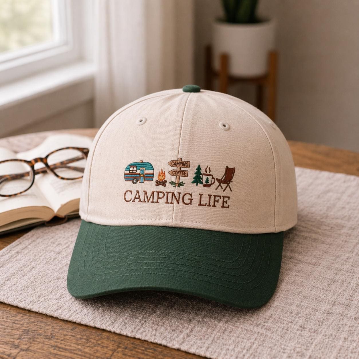 Camping Life Embroidered Hat