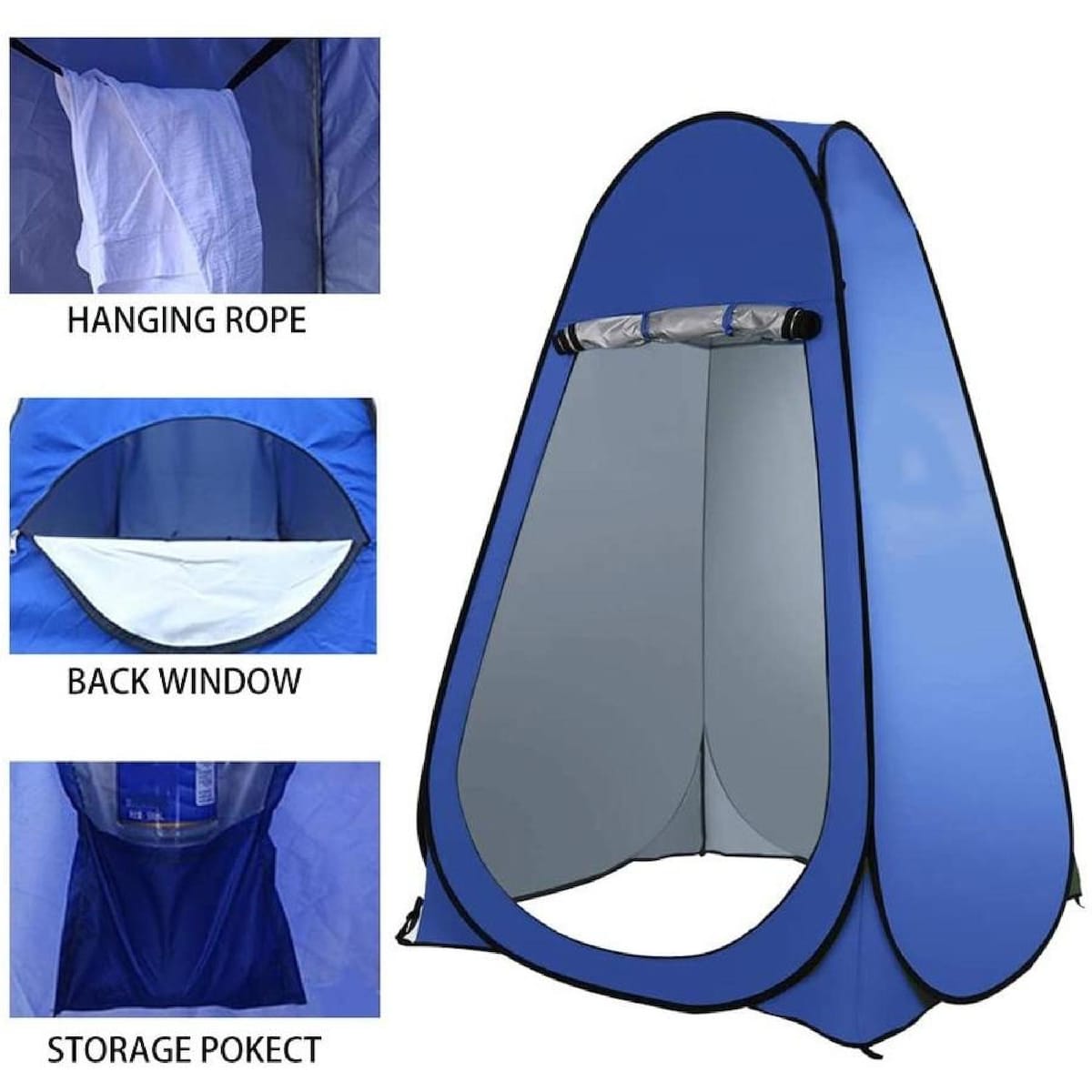 Outdoor Pop Up Shower Tent, Portable Camping Toilet Tent