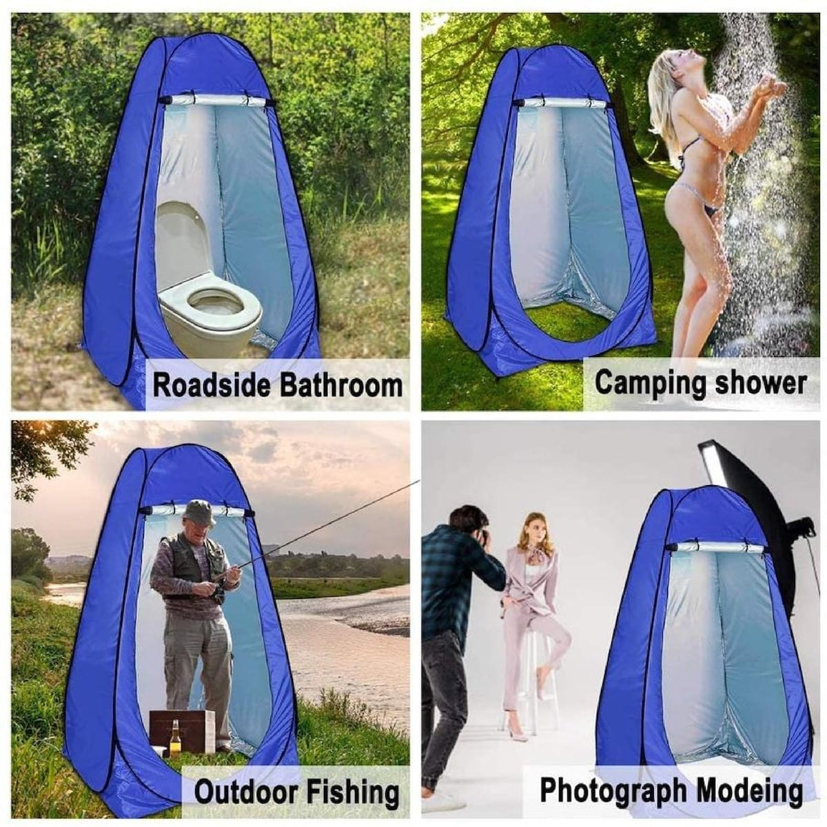 Outdoor Pop Up Shower Tent, Portable Camping Toilet Tent