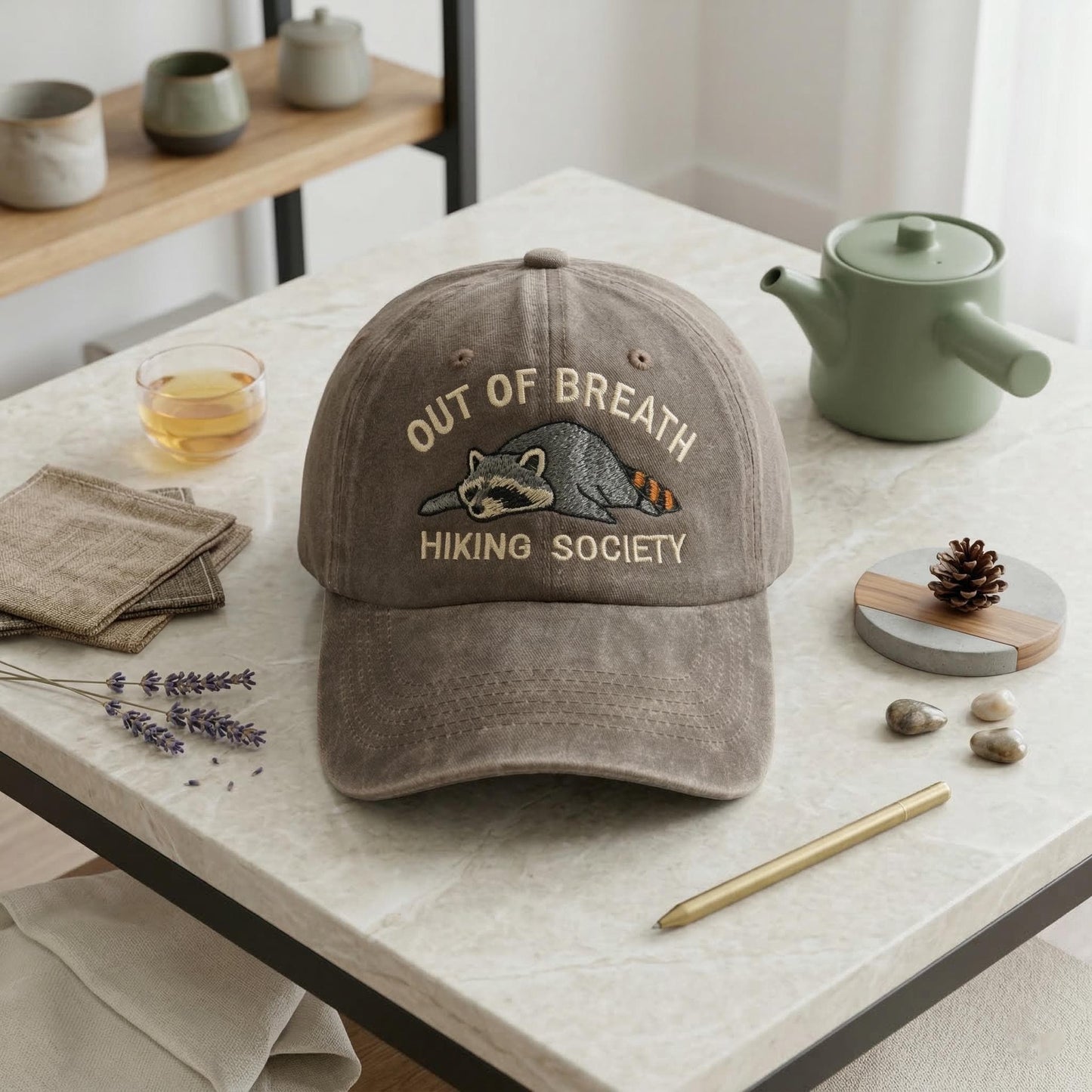 Out Of Breath Hiking Society Embroidered Cap