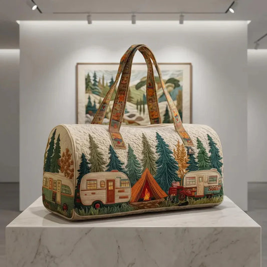 Forest Camper Quilted Handbag