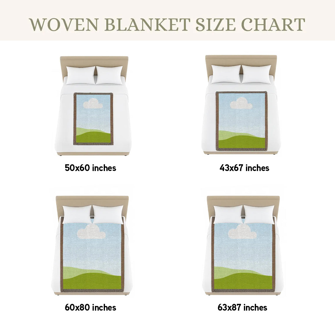 Boho Camping Personalized  Woven Throw Blankets EM01