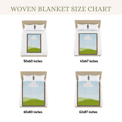 Camping Personalized  Woven Throw Blankets EM02