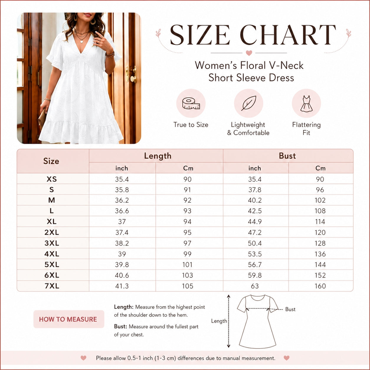 Vintage Floral Women’s Flowy V-Neck Dress TP01