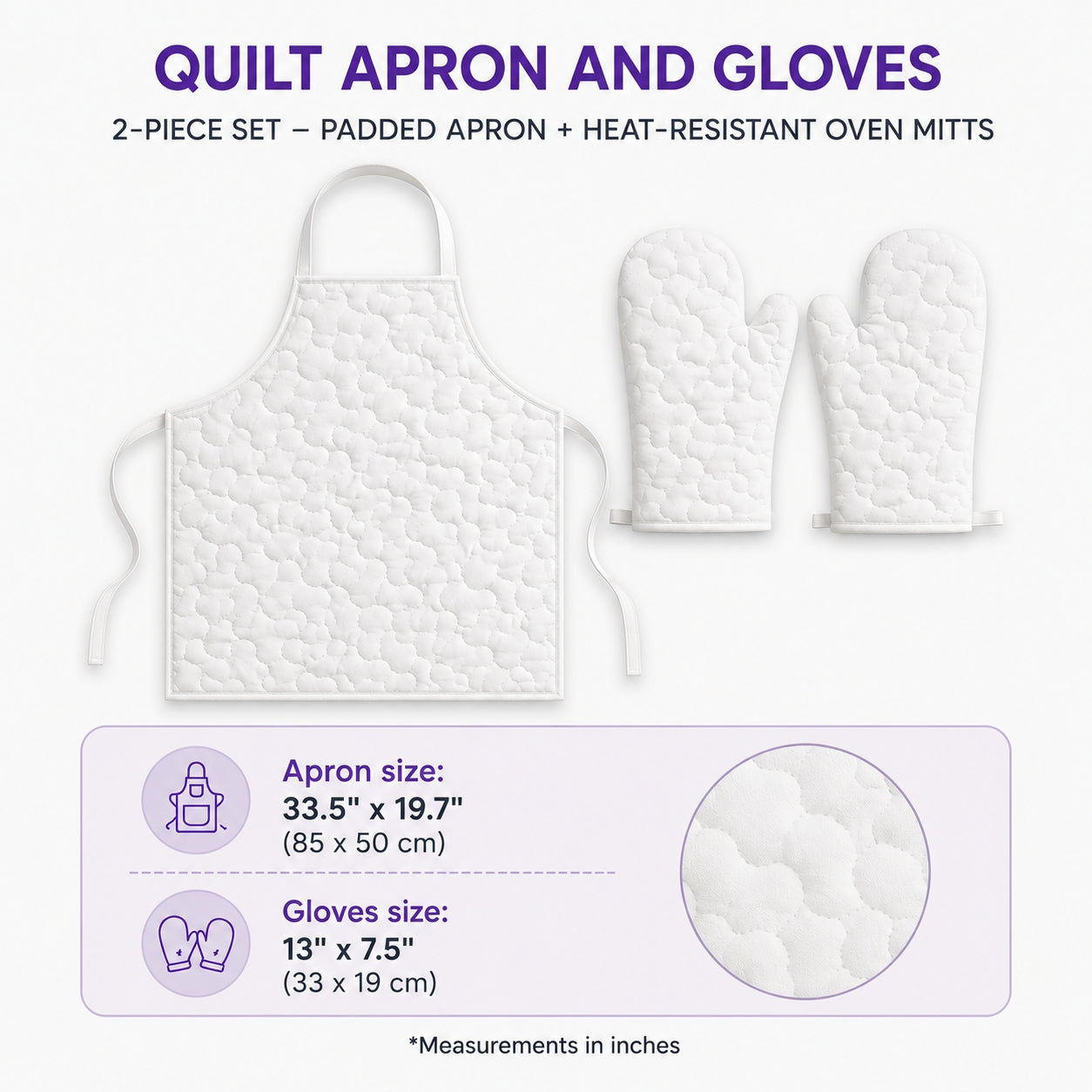 Hippie Van Cat Quilt Apron and Gloves Set QV01