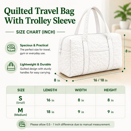 Cute Sheep Quilted Travel Bag with Trolley Sleeve LD12