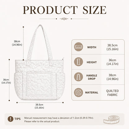 Starry Night Mountain Multiple Pockets Quilted Tote Bag TP07