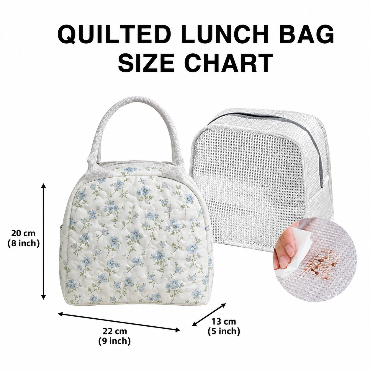 Camping Trailer Quilted Lunch Bag LD01