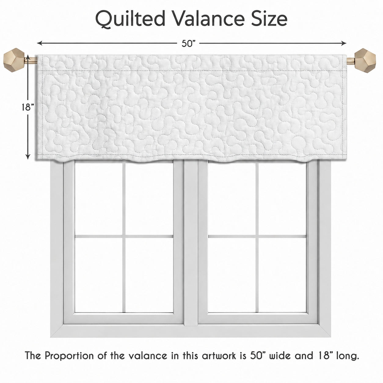 Blooming Rays Quilted Valance LD04