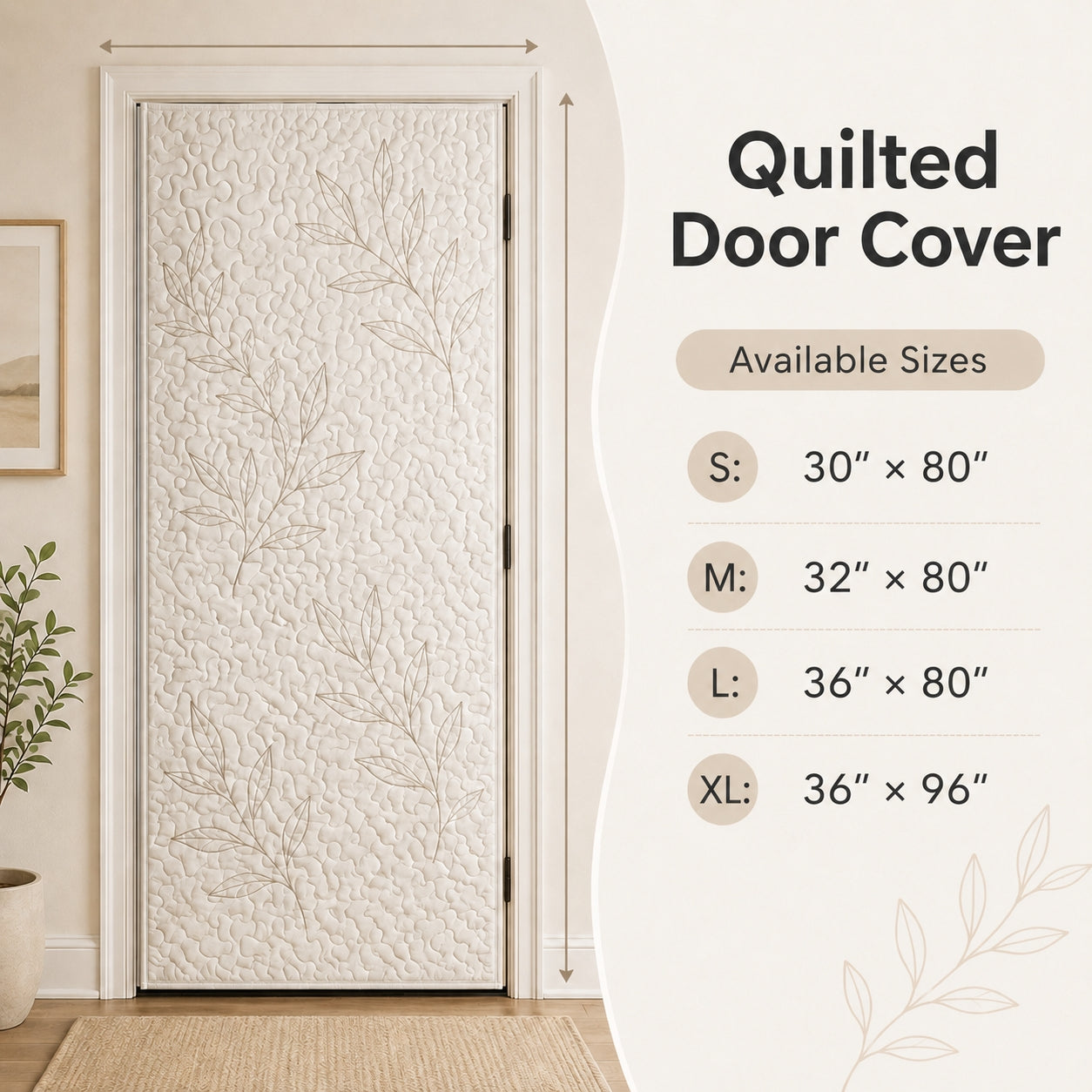Cute Ghost & Pumpkin Quilted Door Cover LV04