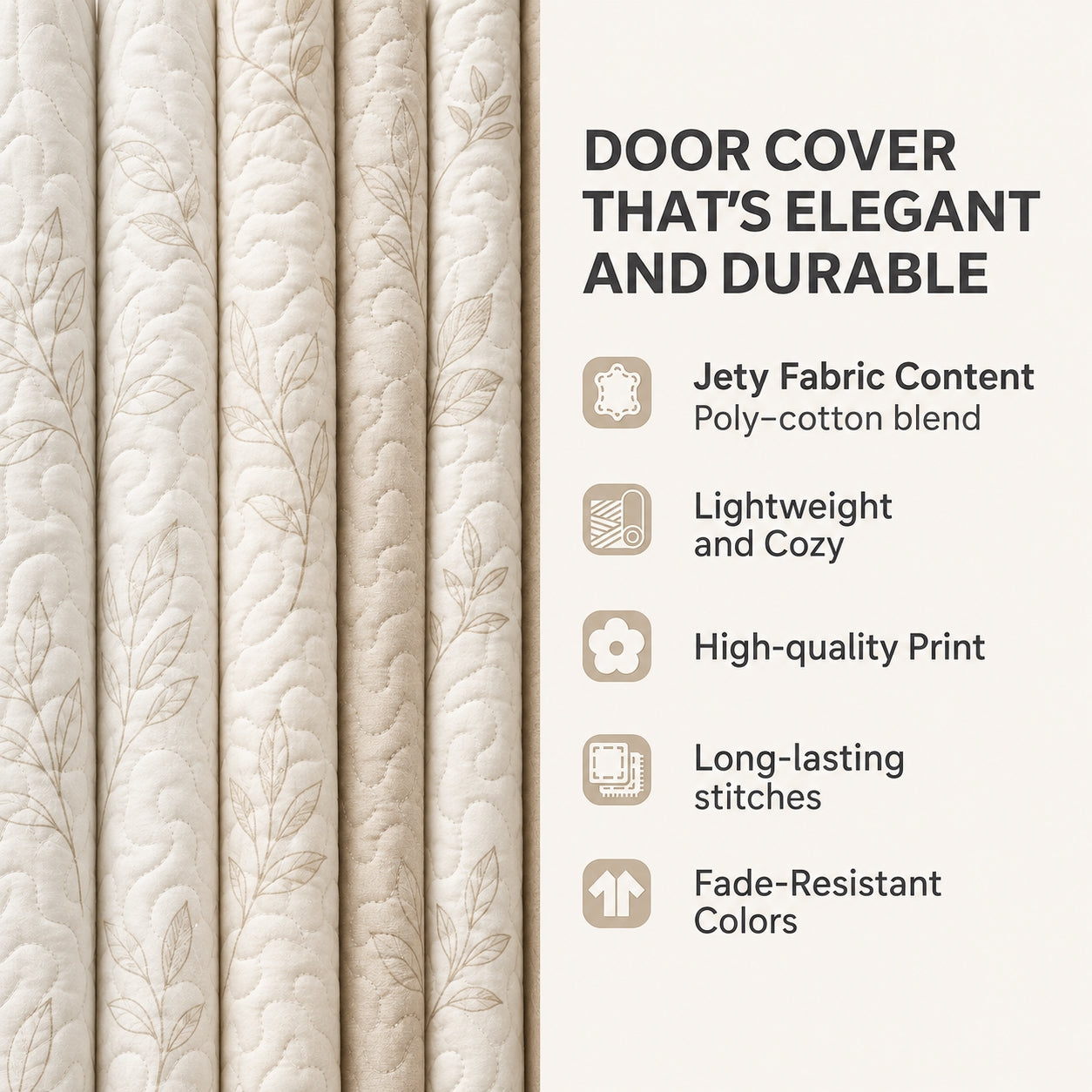 Cute Ghost & Pumpkin Quilted Door Cover LV04