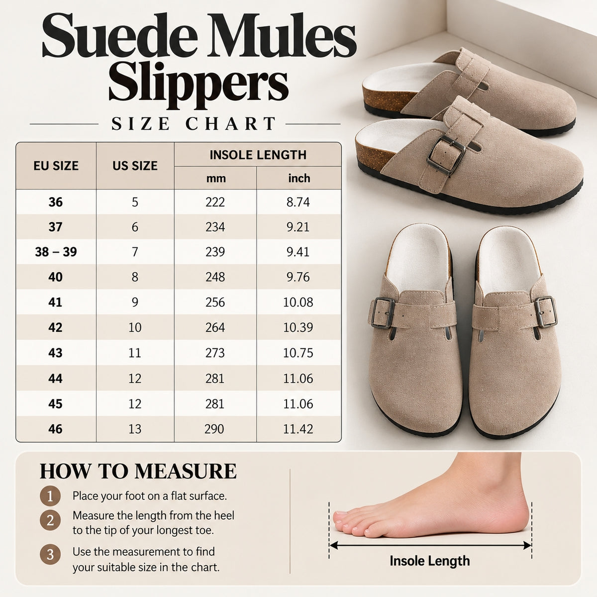 Boho Style Patterned Suede Mules Slippers TN11