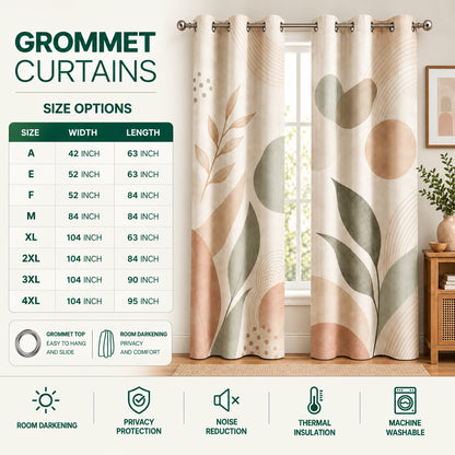 Patchwork Floral Grommet Curtains TP01