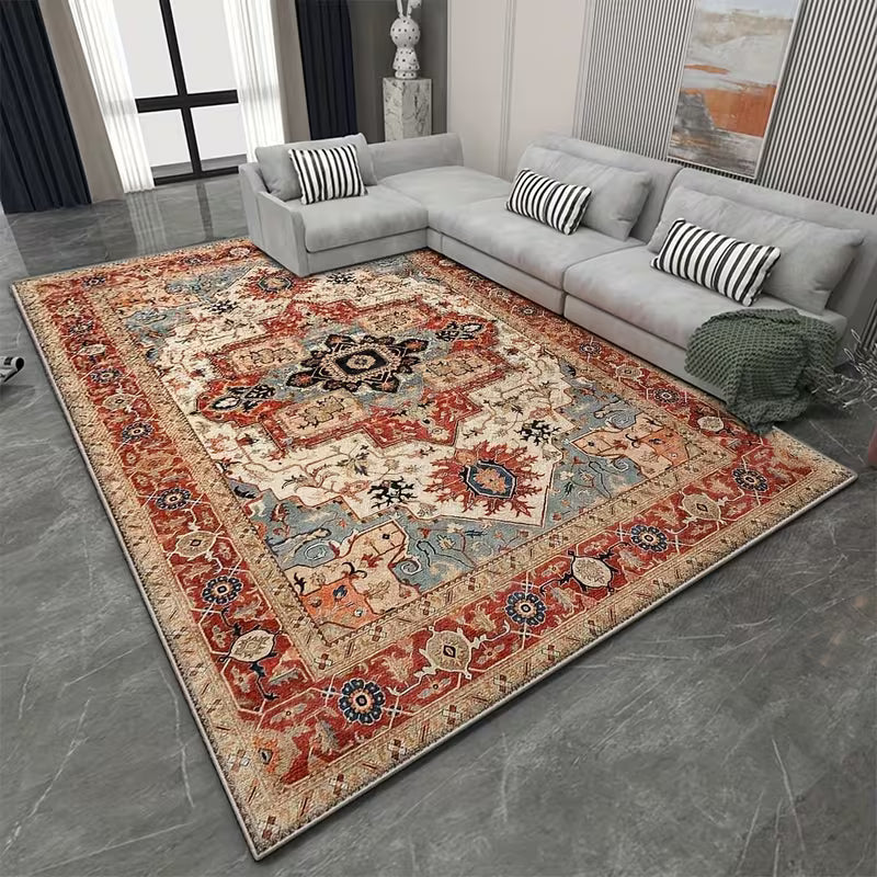 Antique Floral & Geometric Persian Area Rug LD1