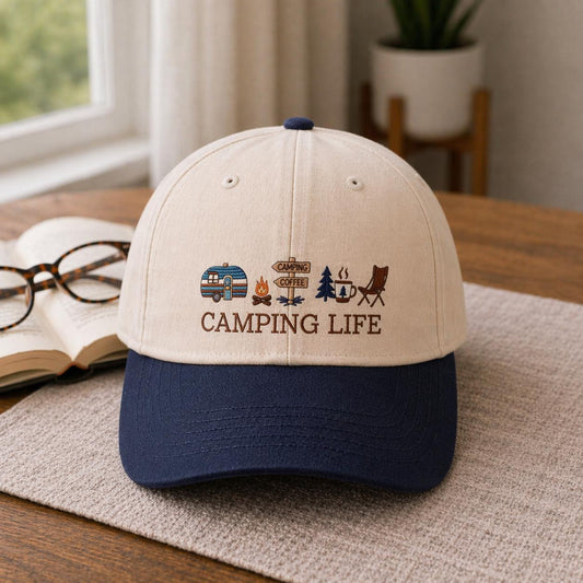 Camping Life Embroidered Hat
