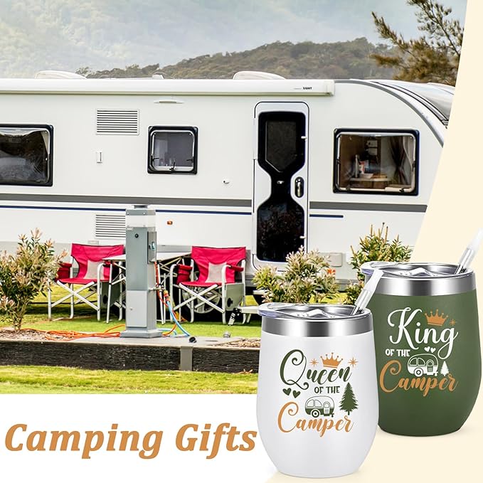 King/Queen of The Camper 12oz Tumbler 03 - Set 2 Tumblers