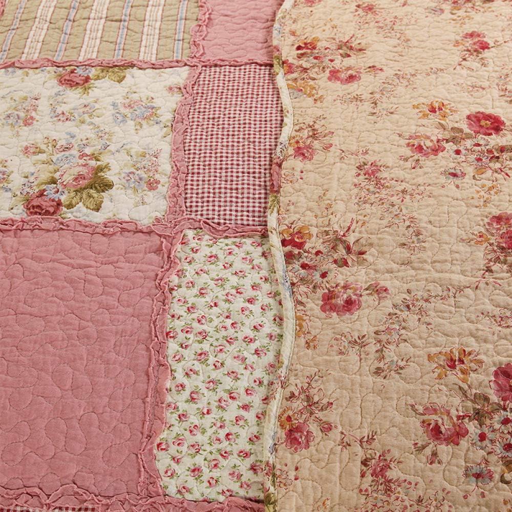 Korean Patchwork Plaid Cotton Handmade Quilt Set EM17
