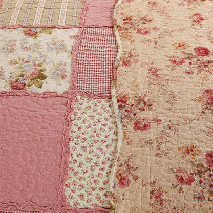 Korean Patchwork Plaid Cotton Handmade Quilt Set EM17
