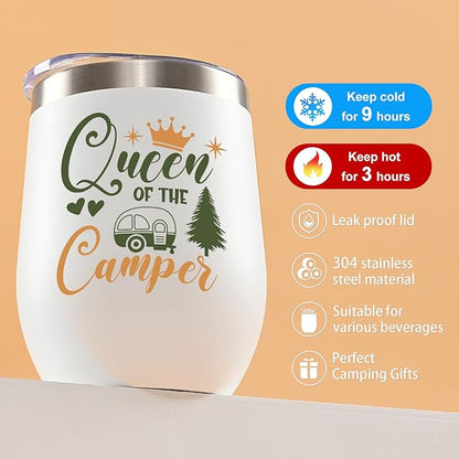 King/Queen of The Camper 12oz Tumbler 03 - Set 2 Tumblers