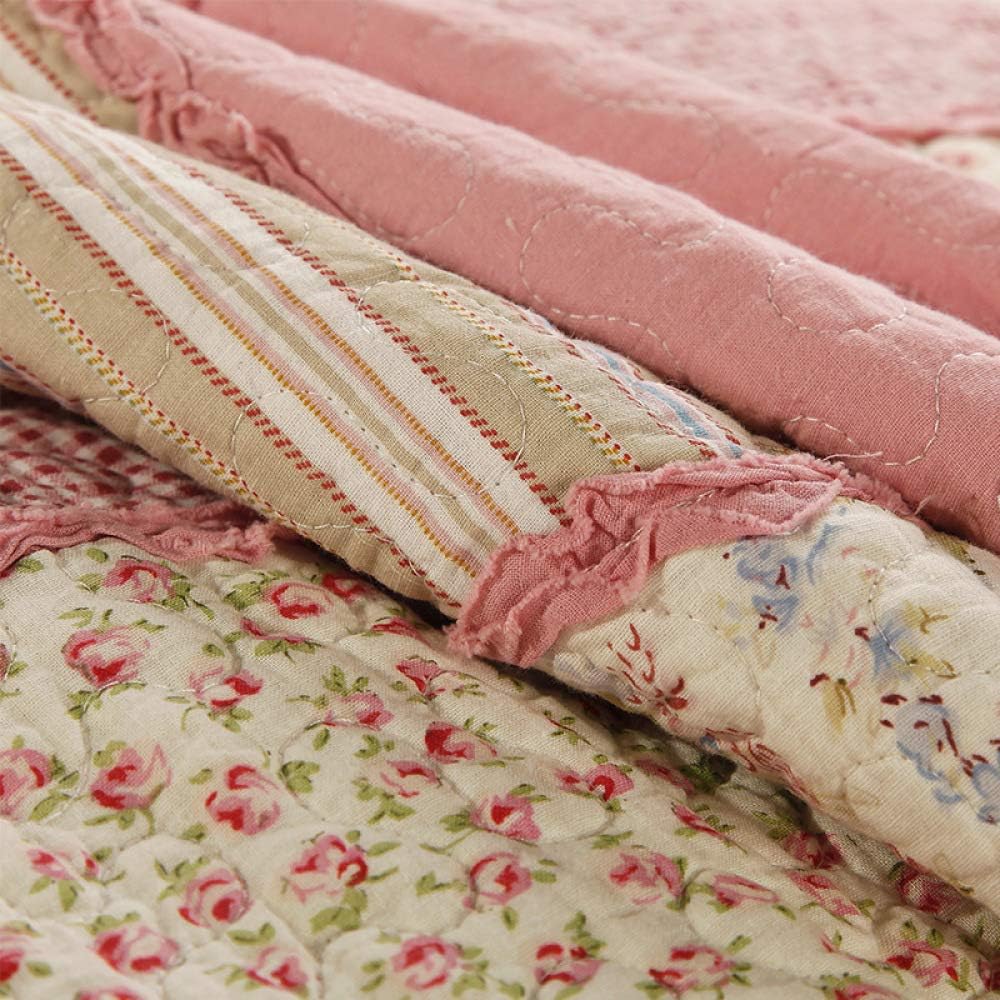 Korean Patchwork Plaid Cotton Handmade Quilt Set EM17