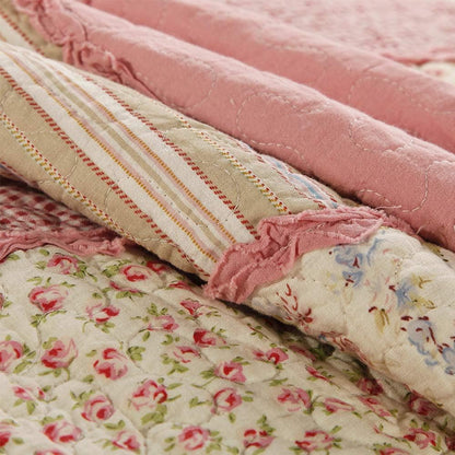 Korean Patchwork Plaid Cotton Handmade Quilt Set EM17