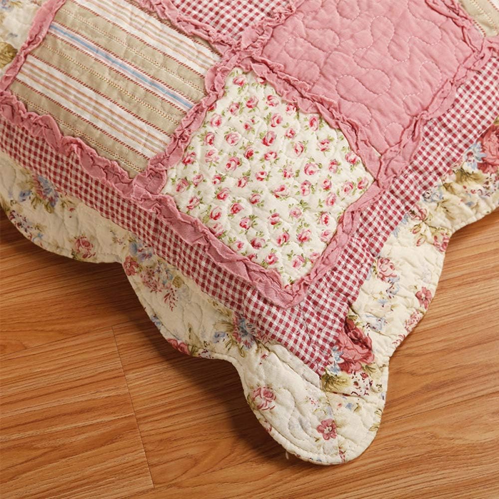 Korean Patchwork Plaid Cotton Handmade Quilt Set EM17