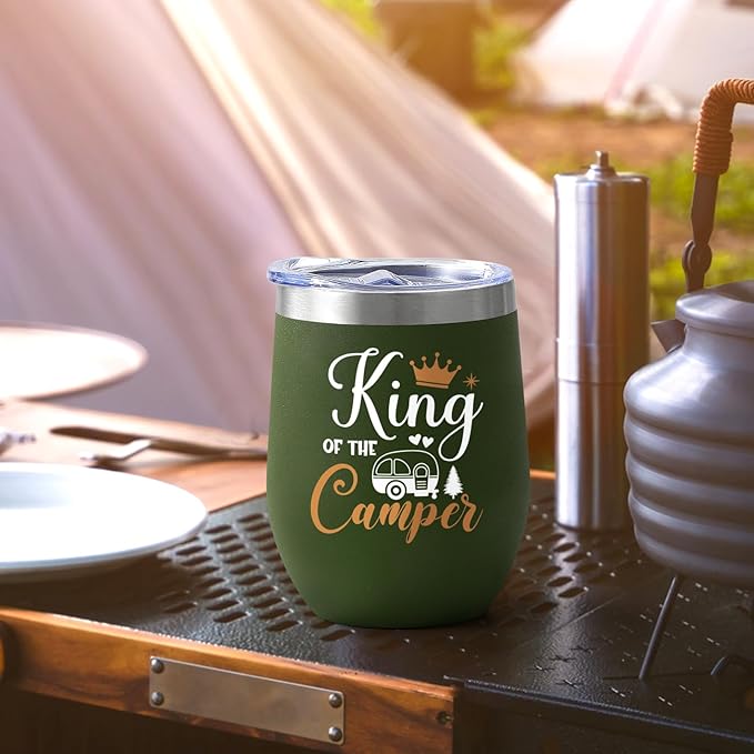King/Queen of The Camper 12oz Tumbler 03 - Set 2 Tumblers