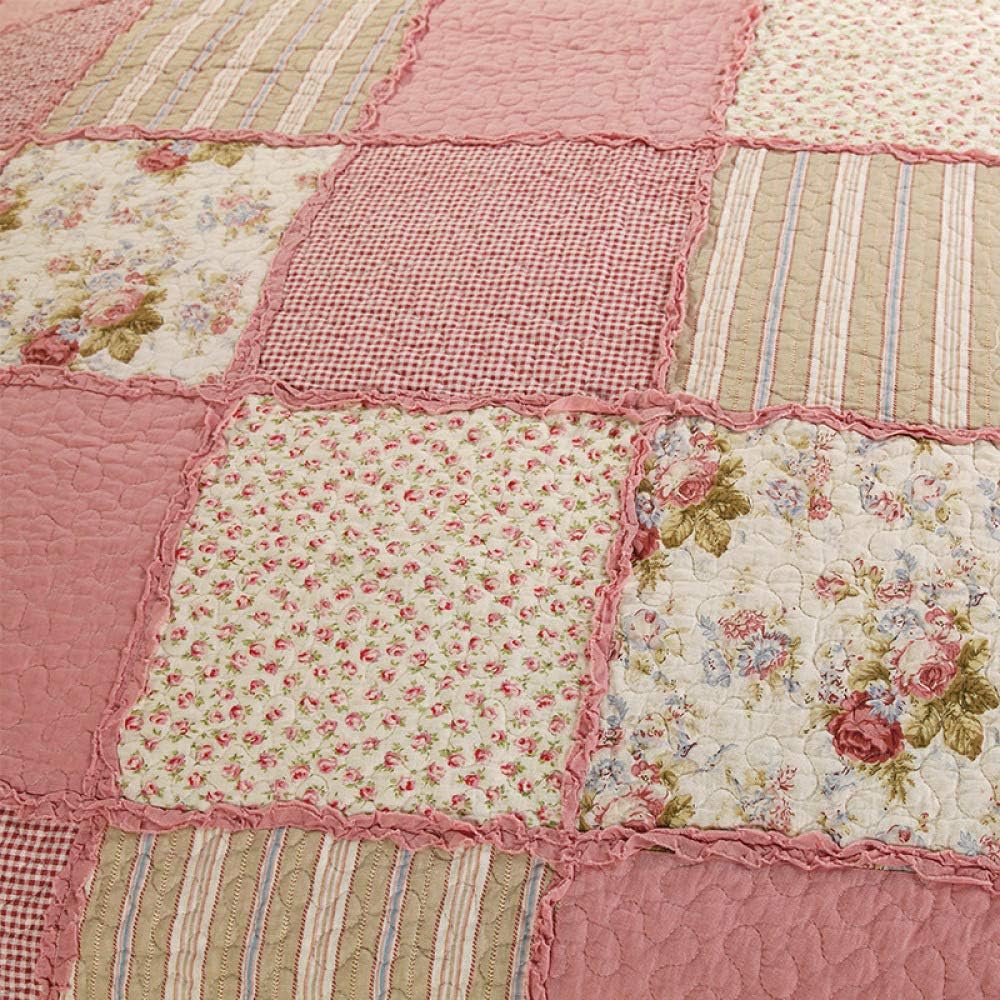 Korean Patchwork Plaid Cotton Handmade Quilt Set EM17