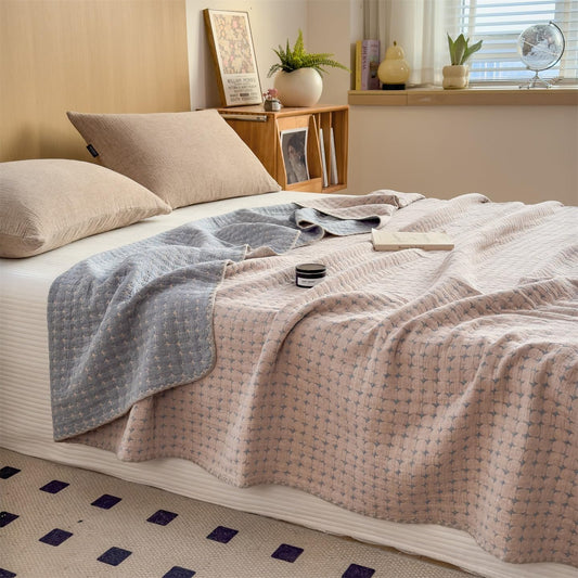 Vintage Star Joy Gray Cotton 3 Layer Gauze Quilt LD14