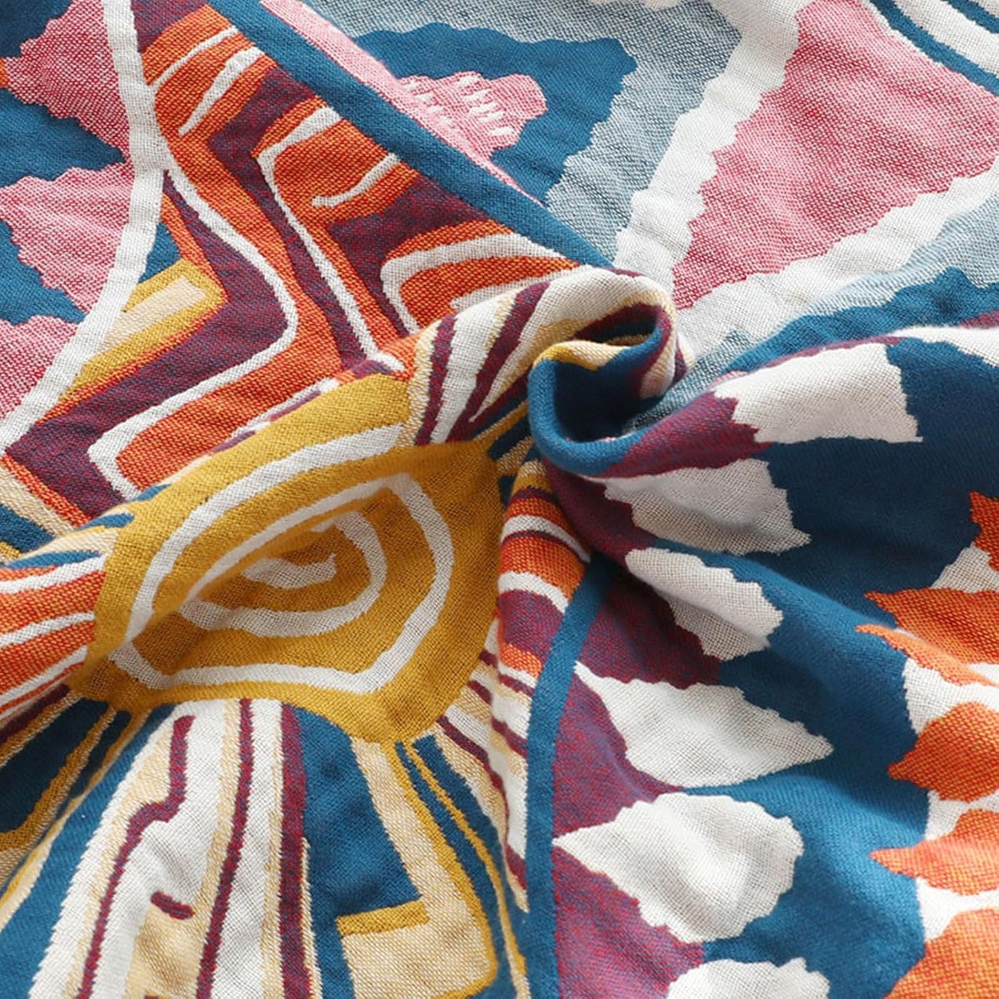 Bohemian Geometric Sun Cotton Woven Blanket Sofa Towel EM22
