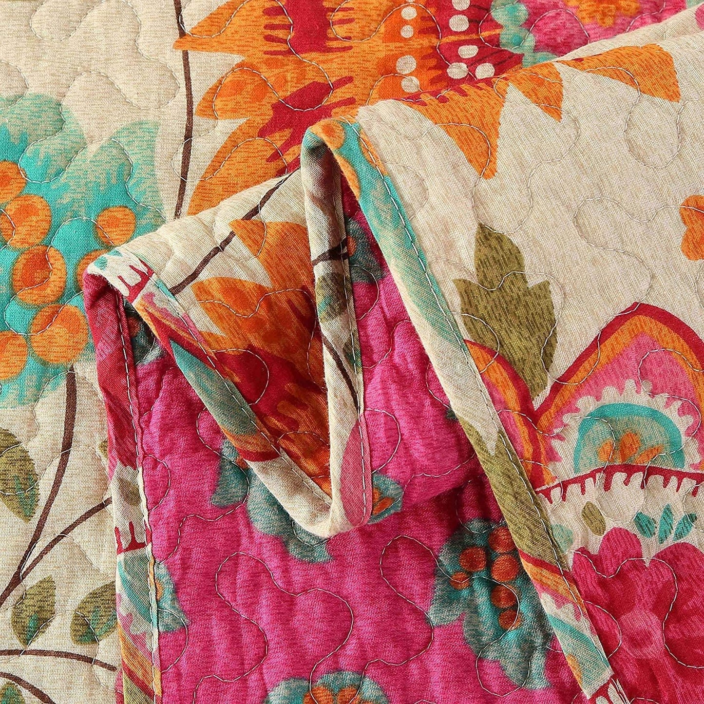 Boho Paisley Floral Cotton Handmade Quilt Set EM15
