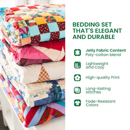 Cozy Christmas Patchwork Quilted Bedding Set TG250