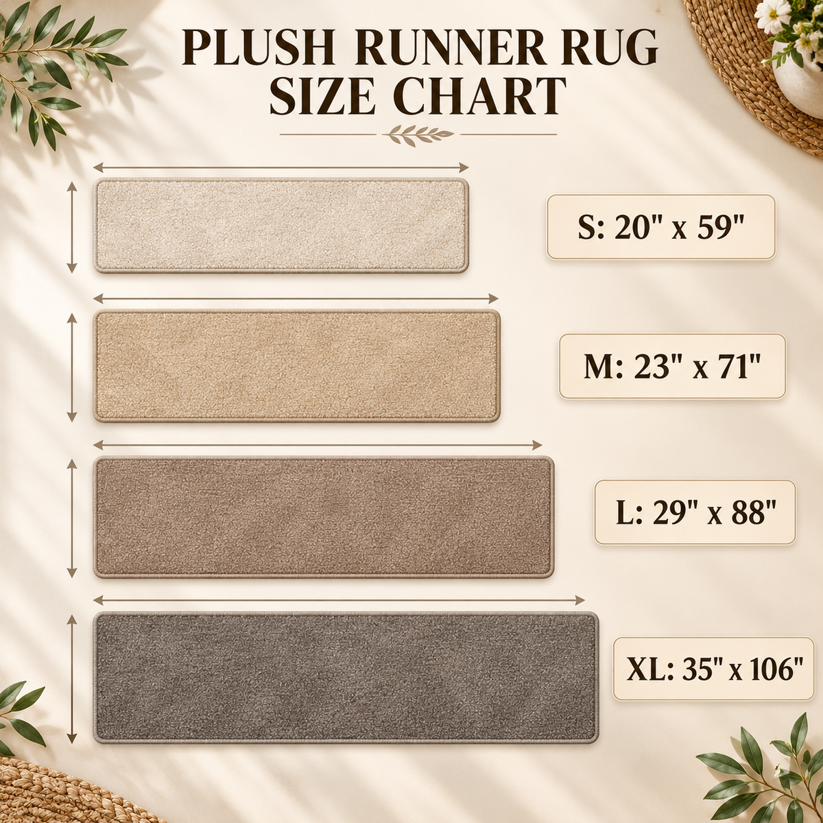 Autumn Maple Leaves & Pumpkin Patchwork Plush Runner Rug TP77RUGHN117