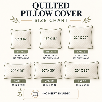 Herbal Garden Patchwork Quilted Pillow Cover QV79QLTPLC