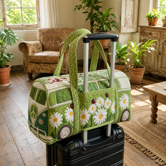Hippie Travel Quilted Travel Bag with Trolley Sleeve LD08