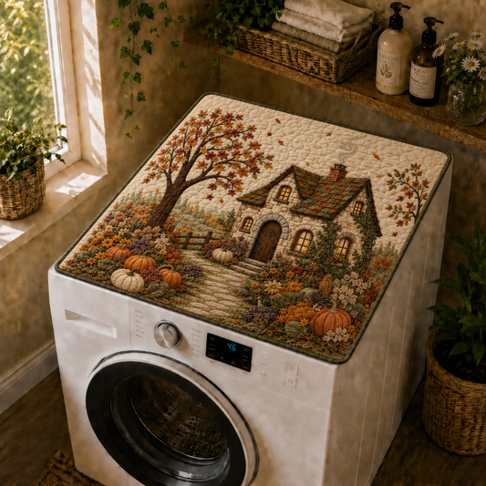 Autumn Cottage Quilted Washing Machine Cover QV05QLTWMC