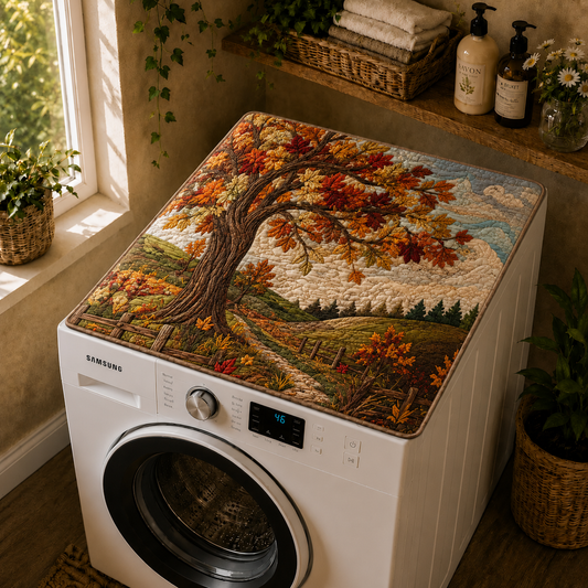Autumn Path Quilted Washing Machine Cover QV06QLTWMC