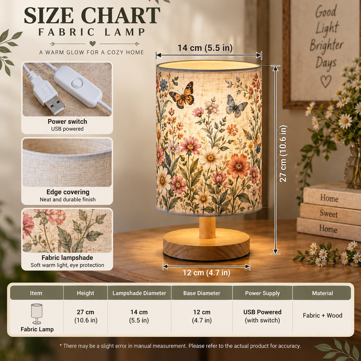 Cozy Forest Camper Fabric Lamp TN05