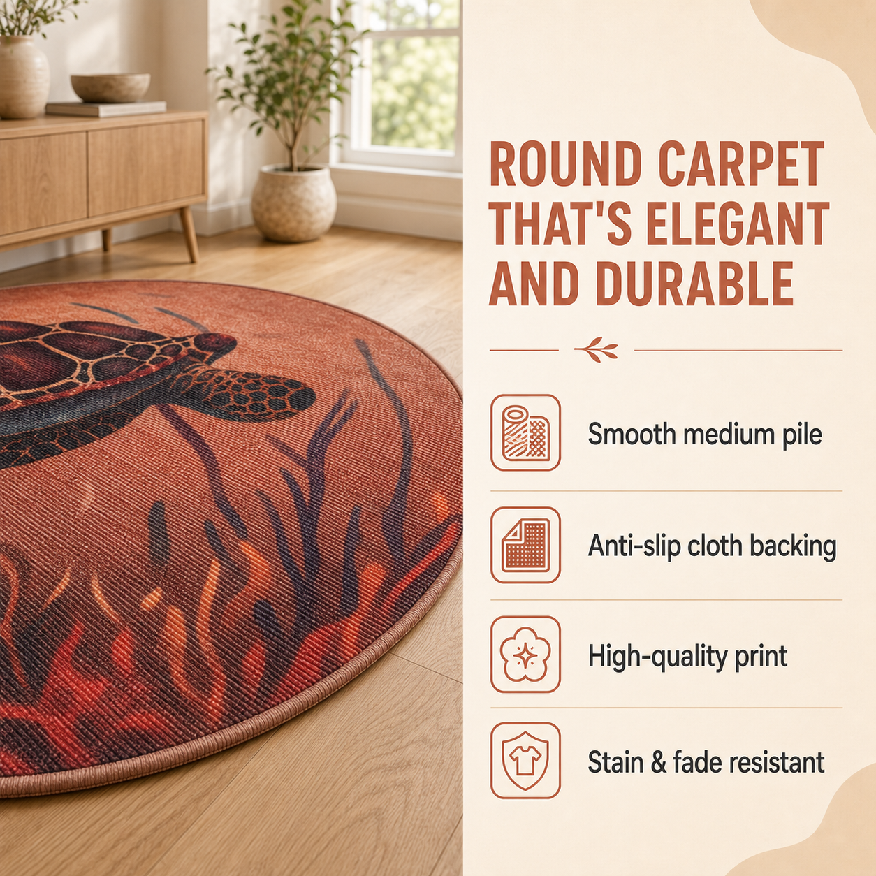 Retro Halloween Postage Stamp Round Carpet TP01