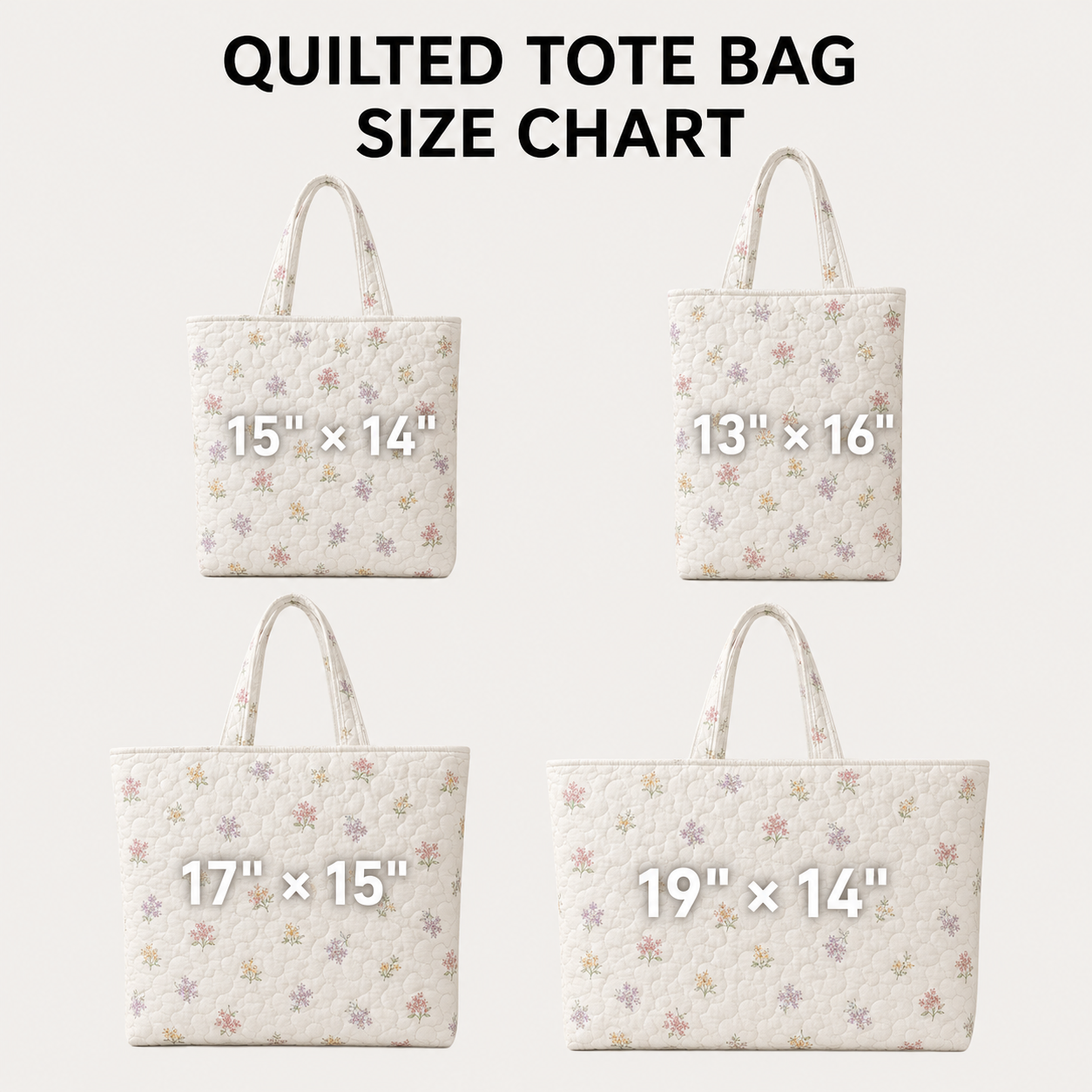 Botanical Patchwork Quilted Tote Bag QV18