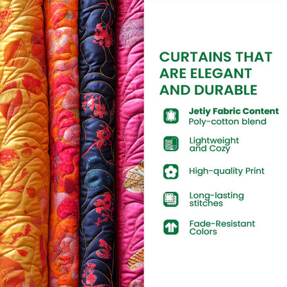 Rustic Christmas Patchwork Quilted Curtains TP233QLTCT