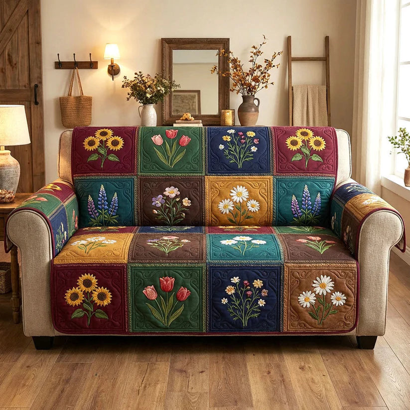 Heritage Patch Quilted Seat Sofa  QV06