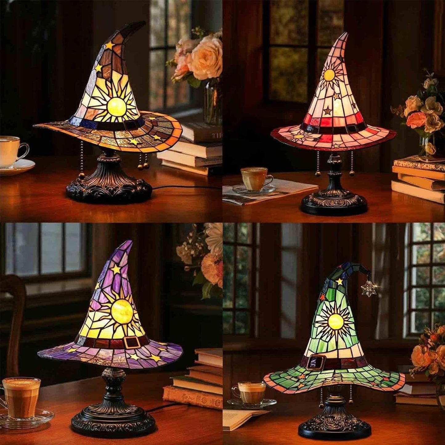 Cross Border Halloween Witch Hat Lamp EM01